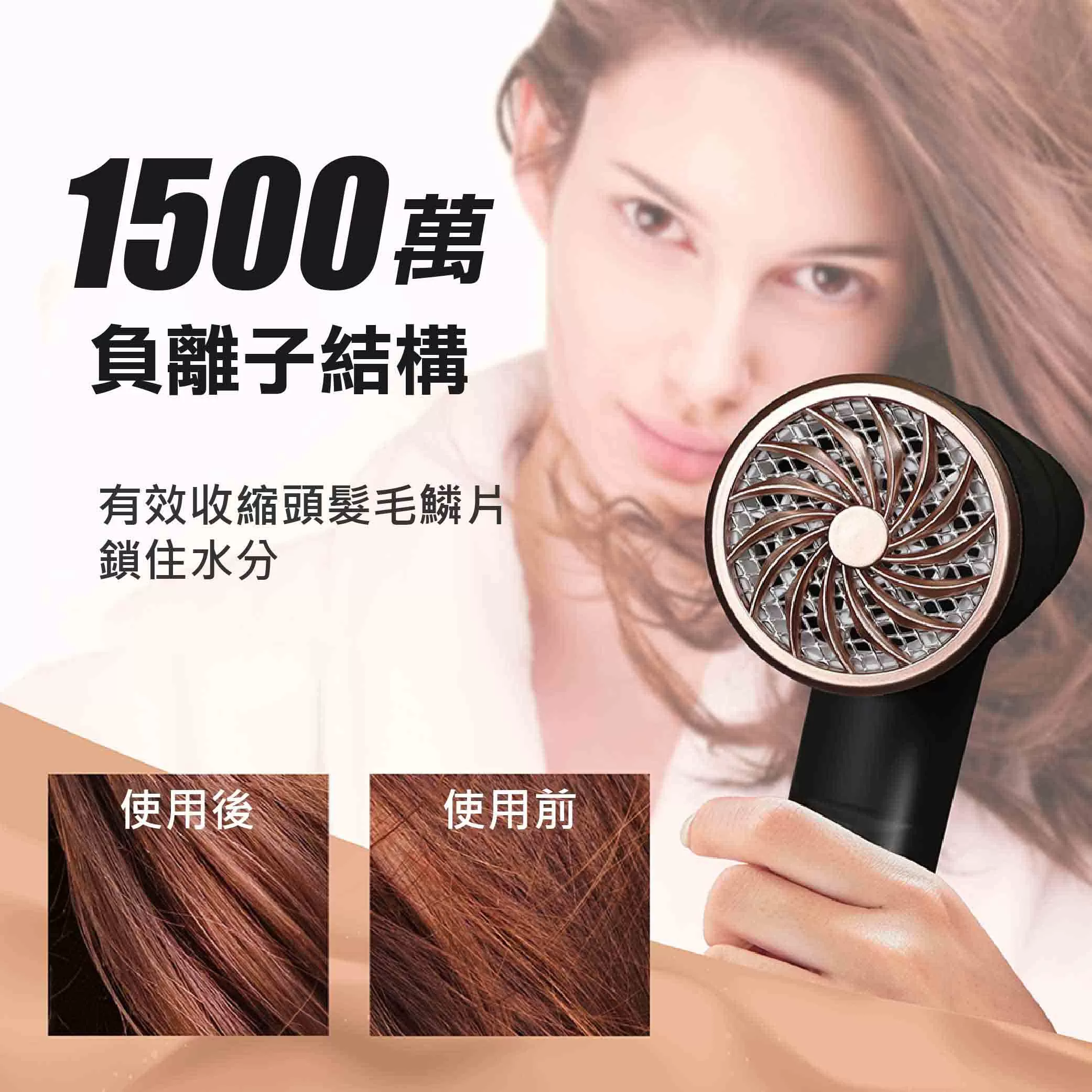 松木折疊式負離子吹風機(時尚黑)商品介紹-1-5