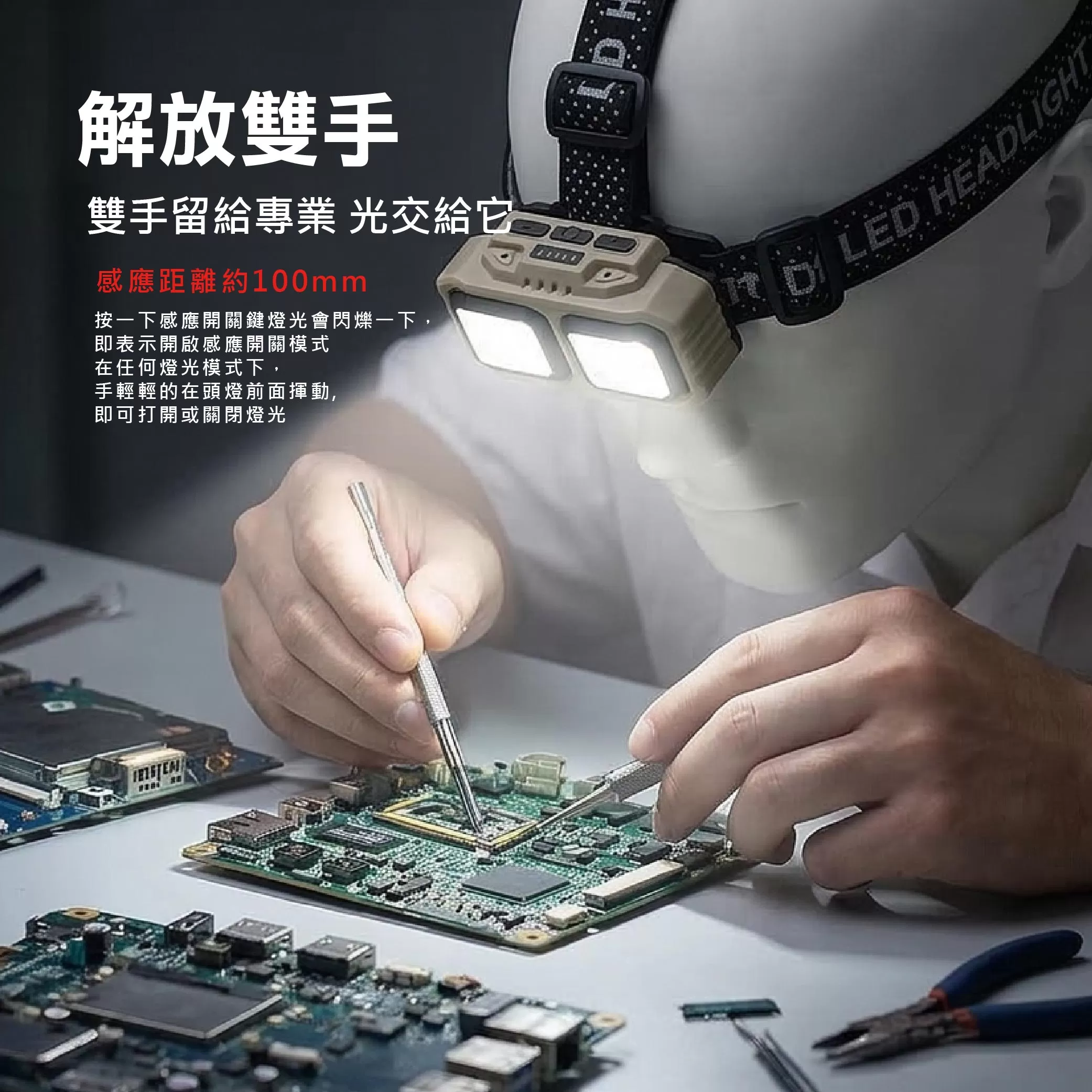 25W充電式感應頭燈商品介紹-1-4