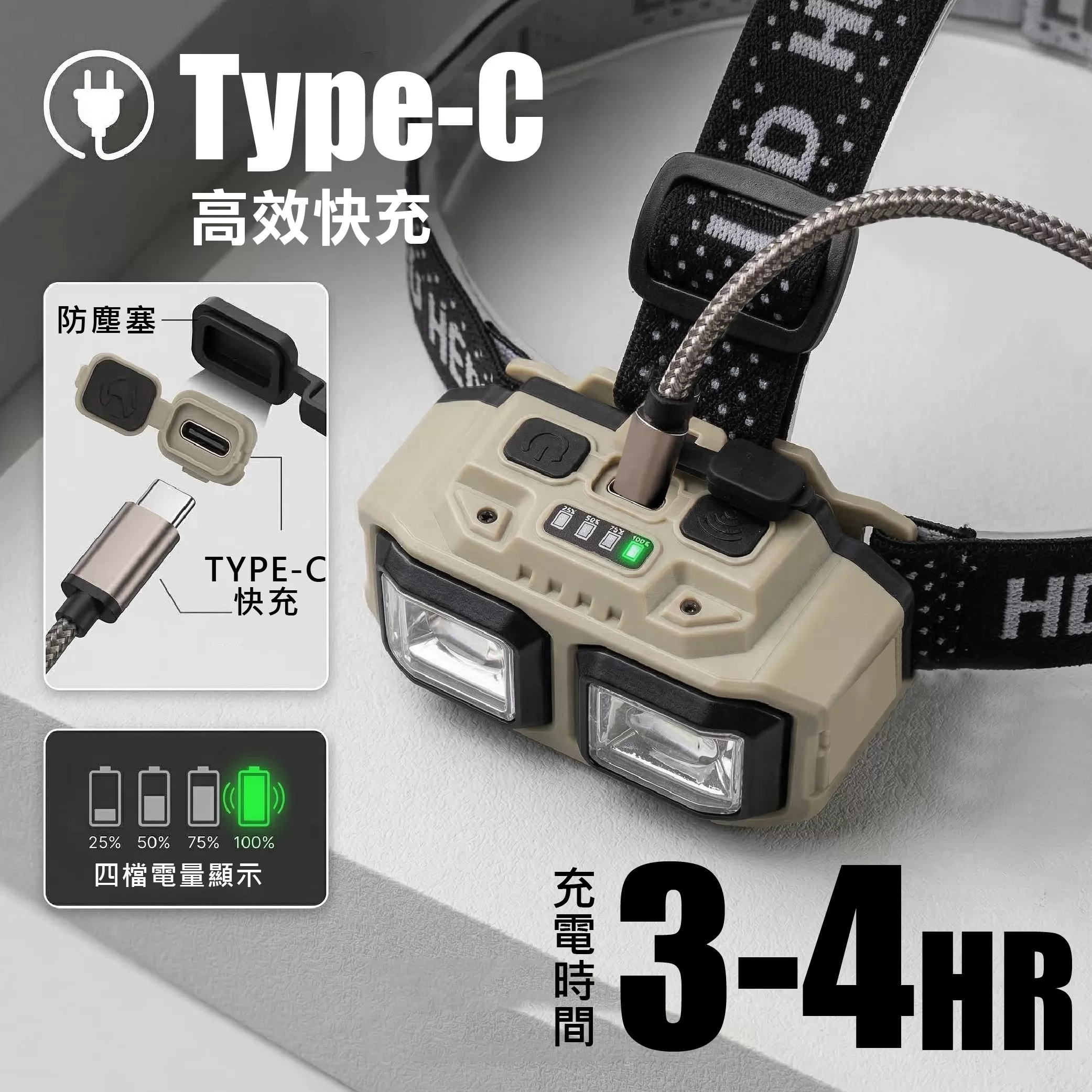 25W充電式感應頭燈商品介紹-1-5