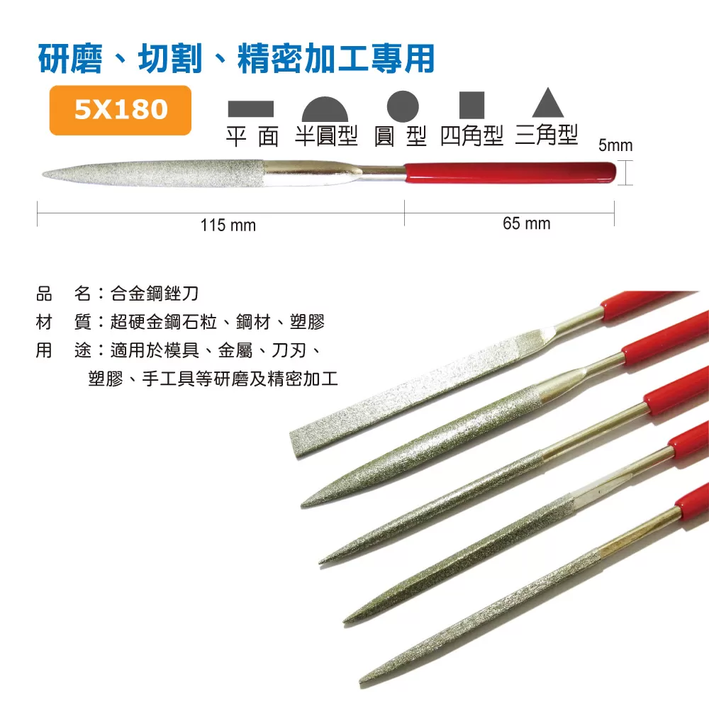 5*180合金鋼銼刀(圓形)商品介紹-1-1