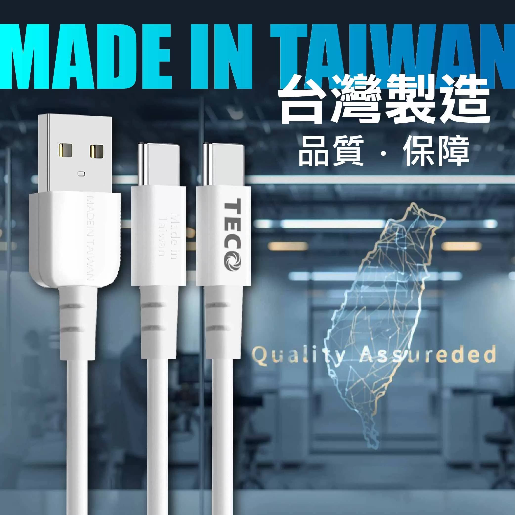 東元 TYPE-C to TYPE-C 充電線-200cm商品介紹-1-1