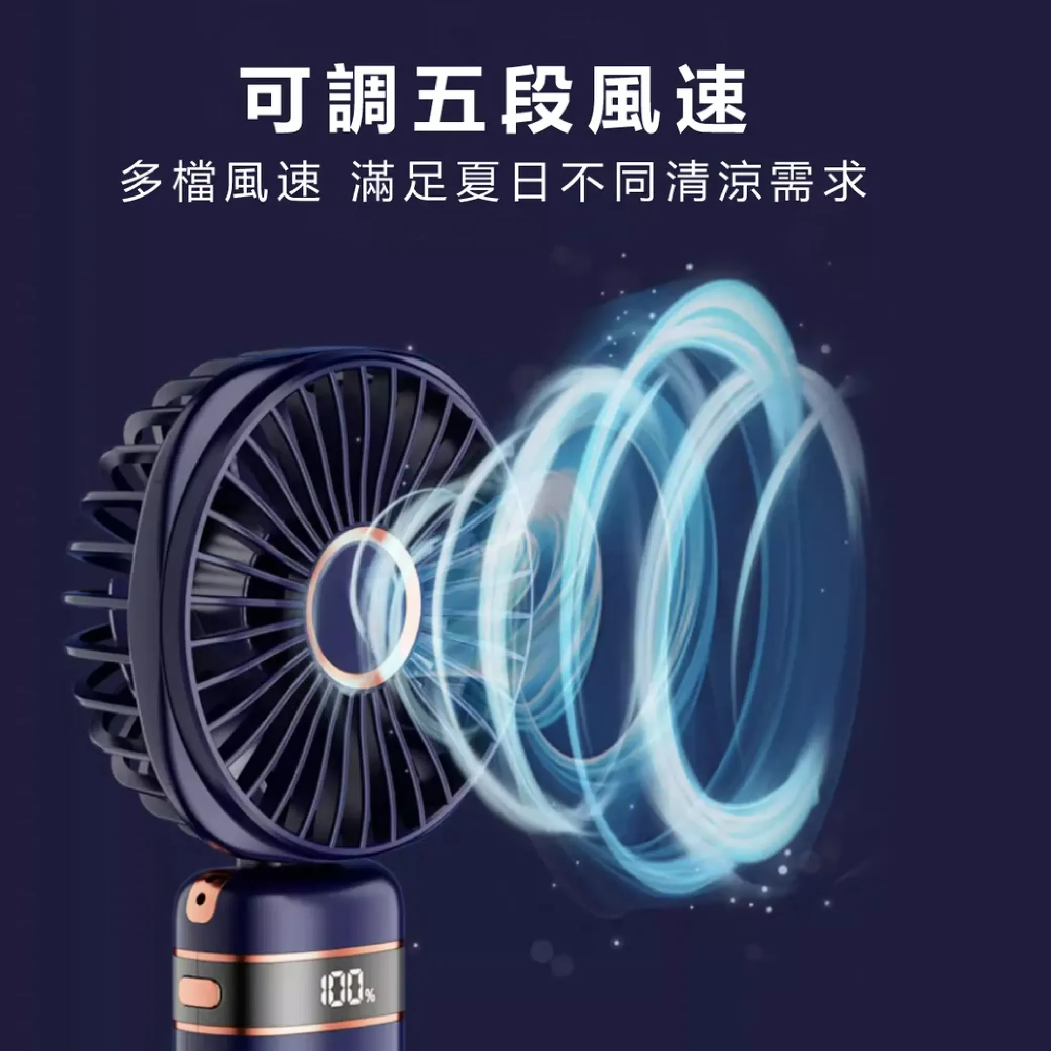 多功能充電式便攜小風扇(充電式) 混色隨機出商品介紹-1-4