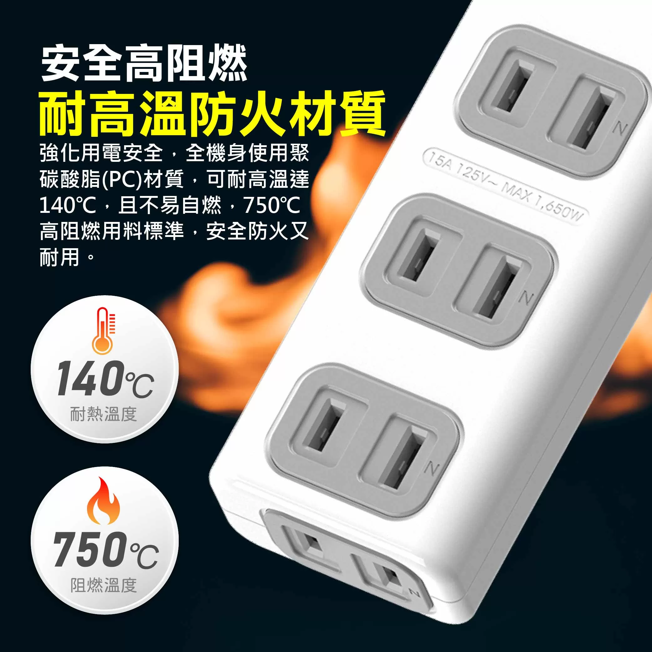 3+1 2P四插任意轉延長線(6尺)商品介紹-1-3